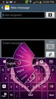 GO Keyboard Purple Hearts ảnh chụp màn hình 1