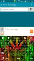 Rasta Fire Keyboard Affiche