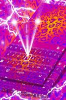 Neon Cheetah Keyboard Affiche