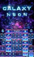 Neon Galaxy GO Keyboard Theme capture d'écran 3