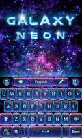 Neon Galaxy GO Keyboard Theme Affiche