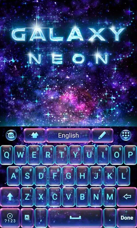 Neon Galaxy GO Keyboard Theme APK for Android Download
