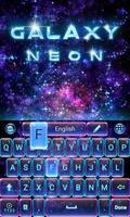 Neon Galaxy GO Keyboard Theme capture d'écran 1