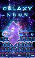 Neon Galaxy GO Keyboard Theme capture d'écran 2