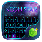 Neon Star Emoji Keyboard Theme icône