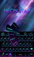 Neon Star Emoji Keyboard Theme capture d'écran 2
