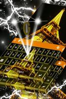 Night Paris Gold Keyboard Affiche