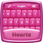 ピンクハーツのキーボードテーマ アイコン