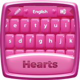 Pink Hearts Keyboard Theme icône