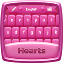 Pink Hearts Keyboard Theme APK