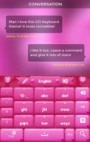 برنامه‌نما Pink Hearts Keyboard Theme عکس از صفحه
