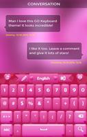 برنامه‌نما Pink Hearts Keyboard Theme عکس از صفحه