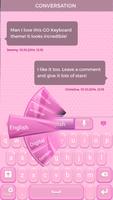 Lovely Pink Keyboard Theme Affiche