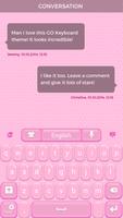 Lovely Pink Keyboard Theme ảnh chụp màn hình 1
