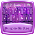 Purple Glitter Keyboard Theme icône