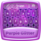Purple Glitter Keyboard Theme ikona