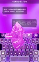 Purple Glitter Keyboard Theme পোস্টার