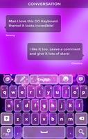 Purple Glitter Keyboard Theme Screenshot 1