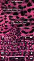Pink Cheetah Keyboard Theme Affiche