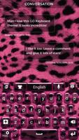 Pink Cheetah Keyboard Theme 스크린샷 1