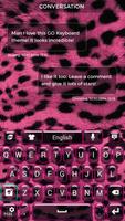 Pink Cheetah Keyboard Theme captura de pantalla 2