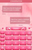 Love Pink Keyboard Theme syot layar 3