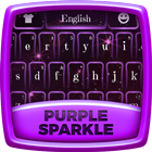 Dark Purple Sparkle Keyboard Theme simgesi