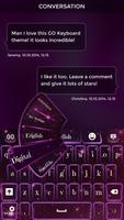 Dark Purple Sparkle Keyboard Theme Affiche