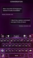 Dark Purple Sparkle Keyboard Theme Ekran Görüntüsü 1