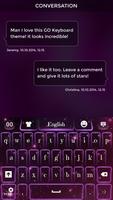 Dark Purple Sparkle Keyboard Theme capture d'écran 2