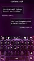 Dark Purple Sparkle Keyboard Theme capture d'écran 3