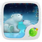 Snowy Teddy GO Keyboard Theme icône