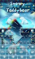 Snowy Teddy GO Keyboard Theme Affiche