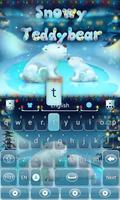 Snowy Teddy GO Keyboard Theme capture d'écran 2