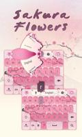 Sakura Flowers Keyboard Theme постер