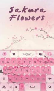 Sakura Flowers Keyboard Theme 截图 1