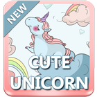 Unicornio lindo tema icono