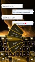 Golden Flame GO Keyboard Plakat