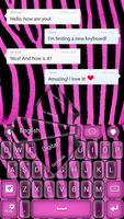 Pink Zebra Keyboard poster