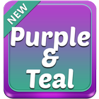 Violet et Teal Thème icône