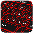 Clavier rouge icône