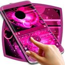 Pink Neon Circles Keyboard APK