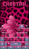 Pink Cheetah GO Keyboard Theme capture d'écran 1