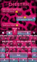 Pink Cheetah GO Keyboard Theme capture d'écran 2