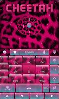 Pink Cheetah GO Keyboard Theme capture d'écran 3