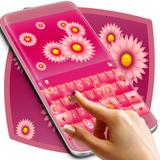Pink Daisy Keyboard Theme icône