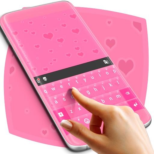 Pink Hearts Keyboard Theme