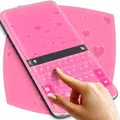 Pink Hearts Keyboard Theme