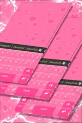 Pink Hearts Keyboard Theme APK download