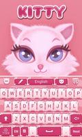 Pink Kitty GO Keyboard Theme Affiche